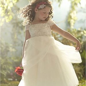 Alfred Angelo Disney’s Belle Royal Blossoms Flower Girl Dress - Size 5
